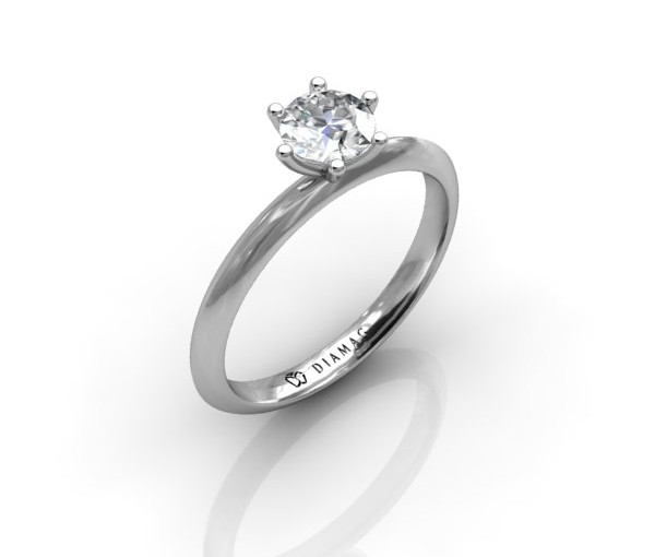 Inel de logodna din aur alb in oferta Diamad – Pentru momente speciale